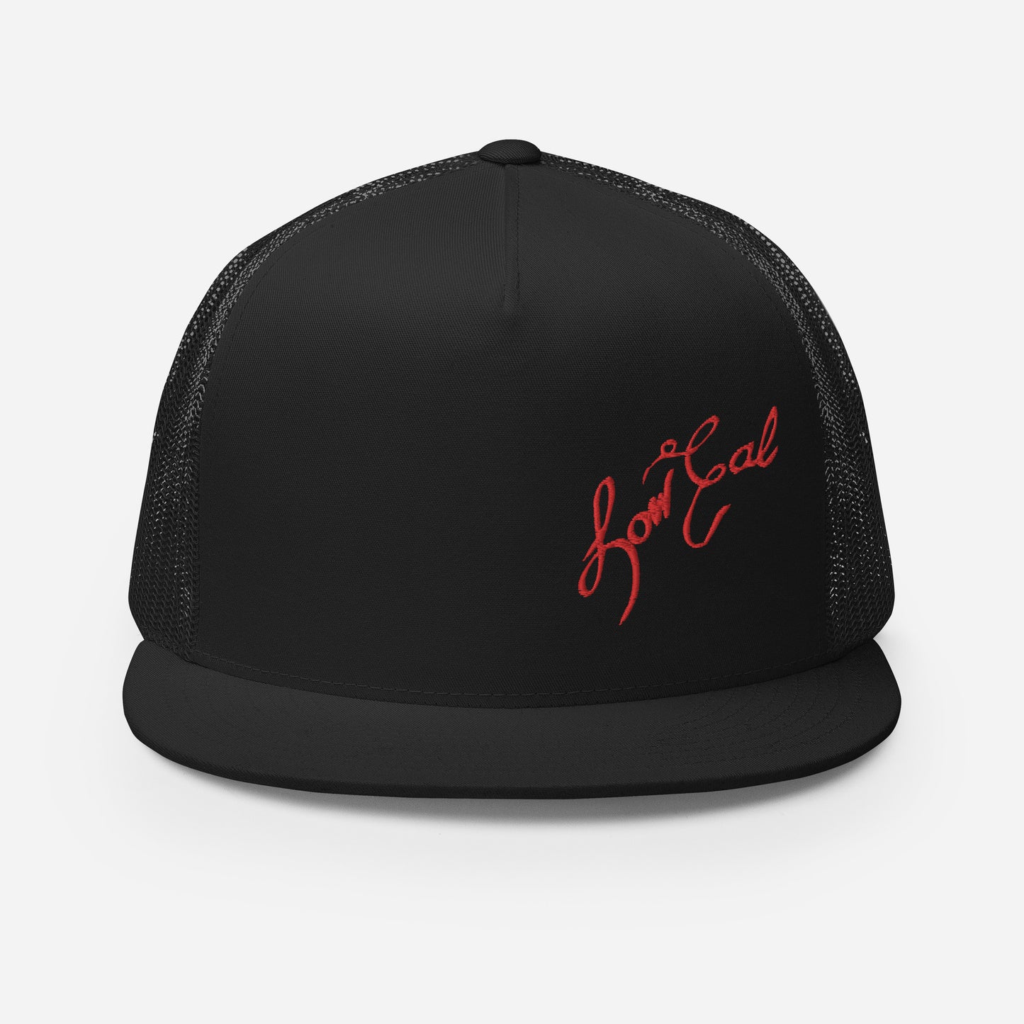 Signature Trucker Cap Red Text