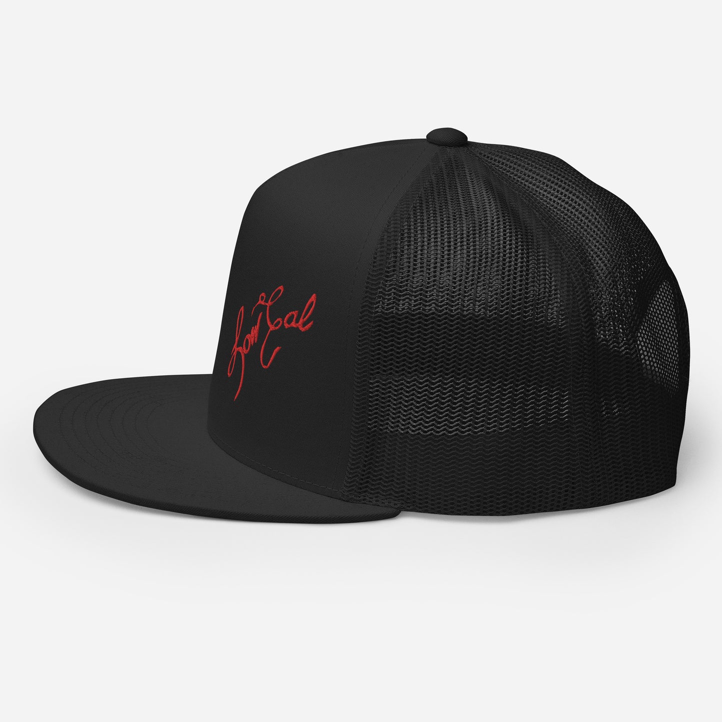 Signature Trucker Cap Red Text