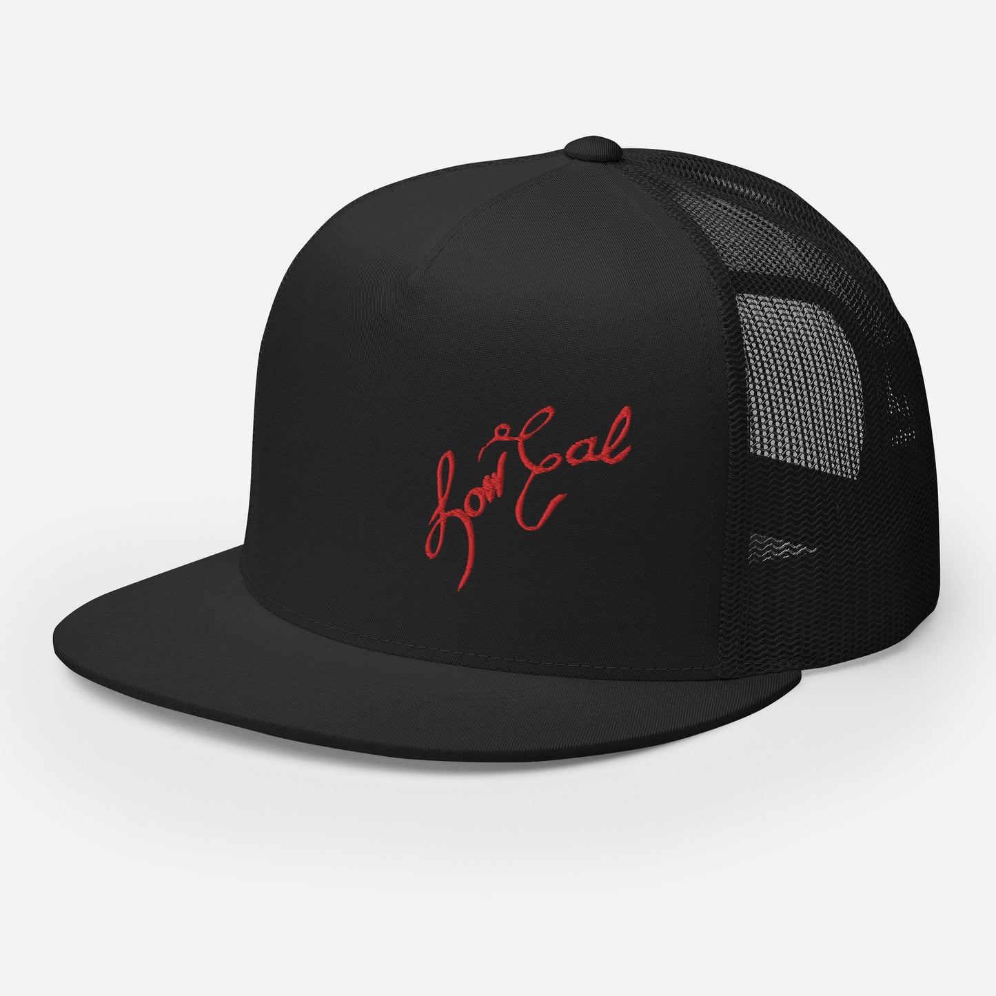 Signature Trucker Cap Red Text