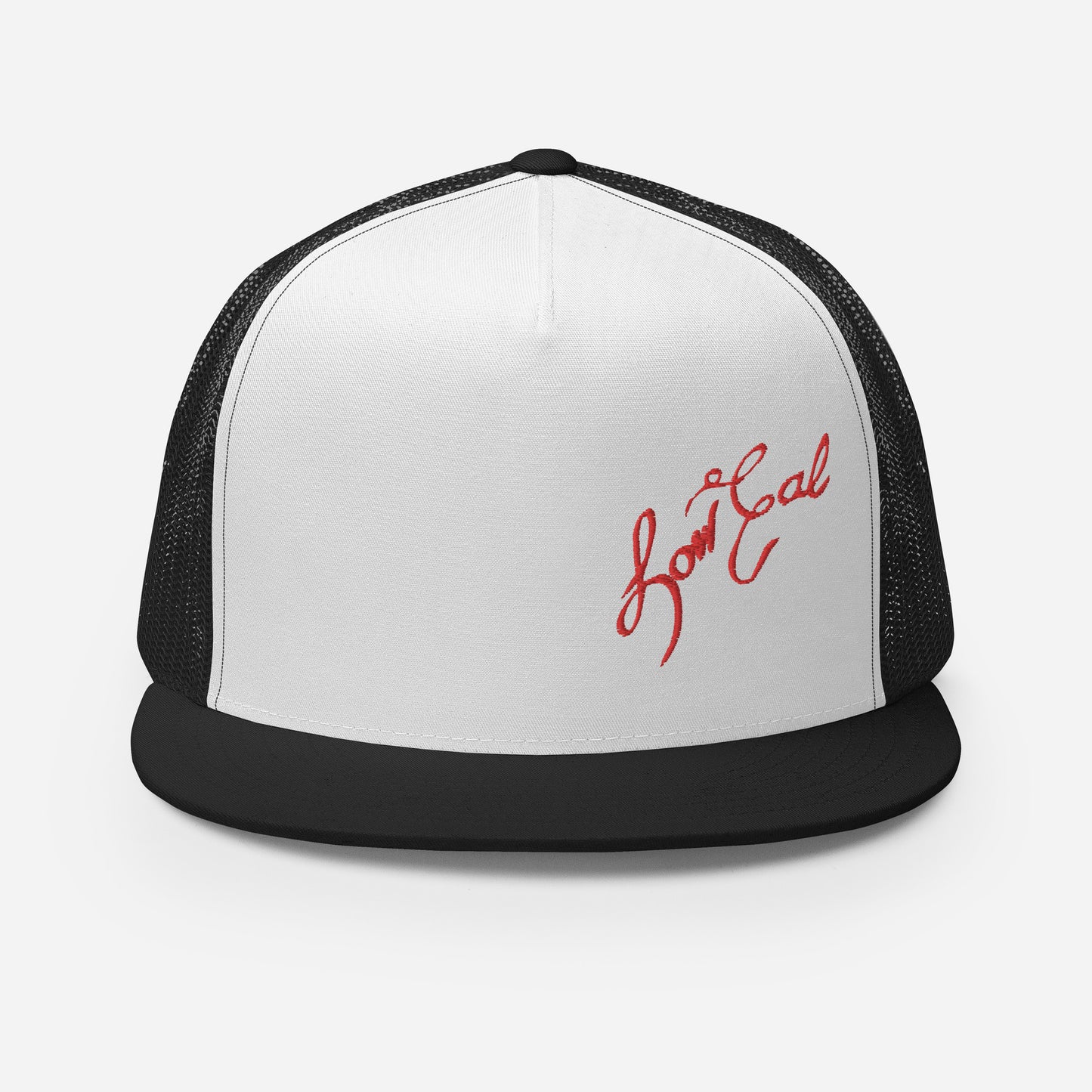 Signature Trucker Cap Red Text