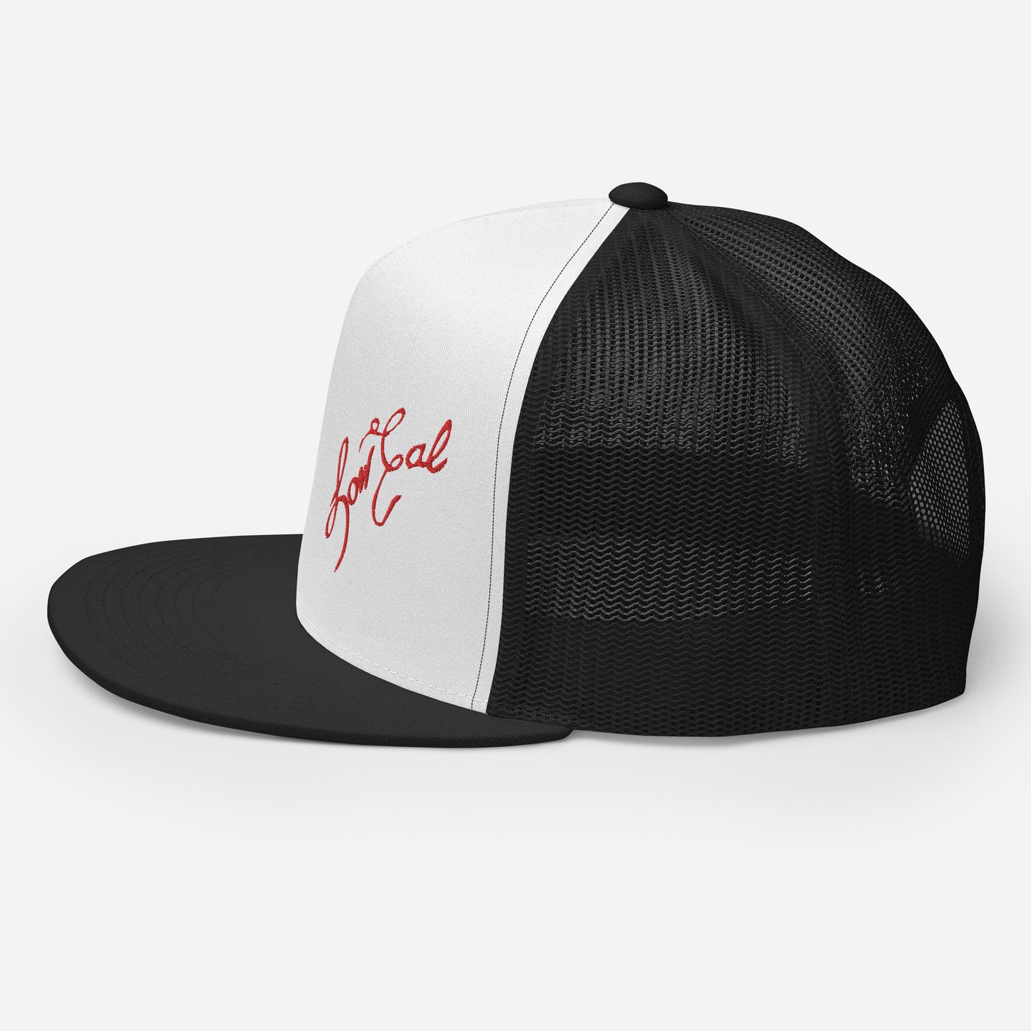 Signature Trucker Cap Red Text