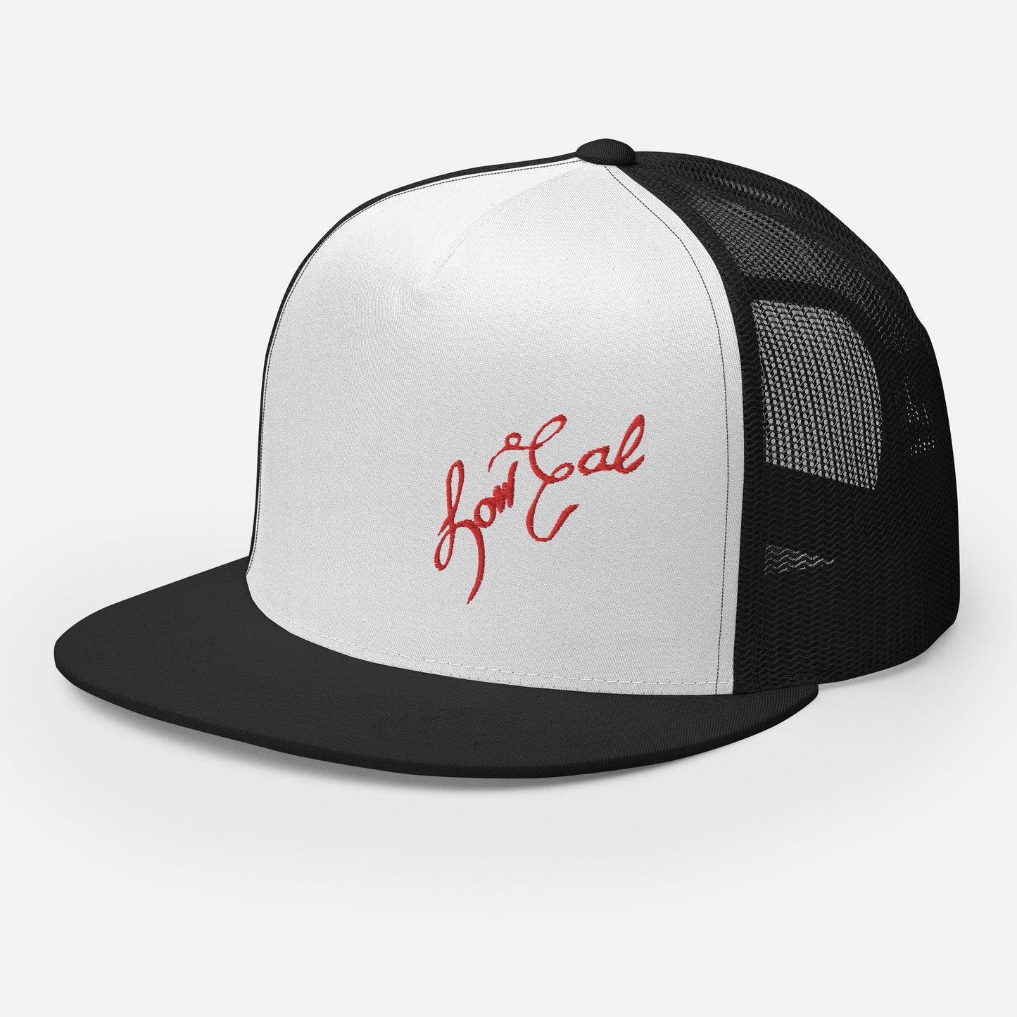 Signature Trucker Cap Red Text