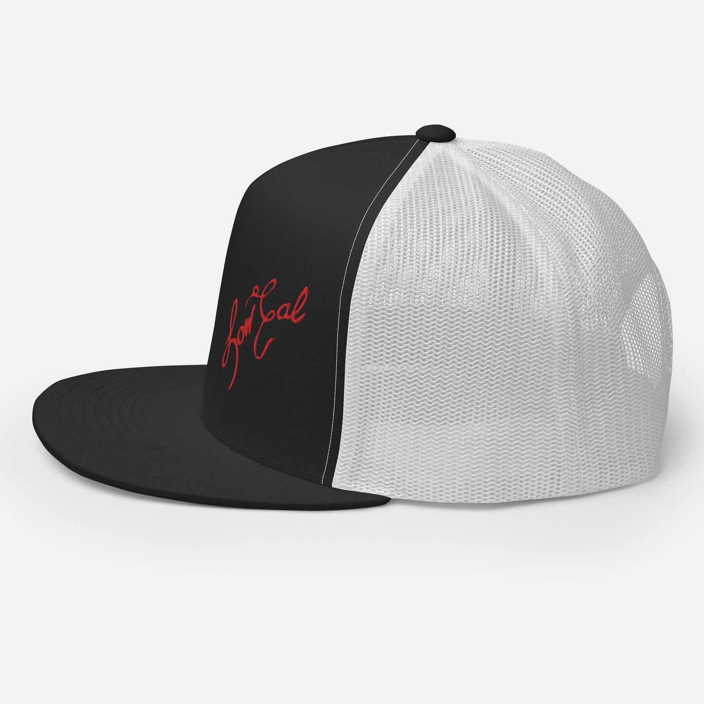 Signature Trucker Cap Red Text