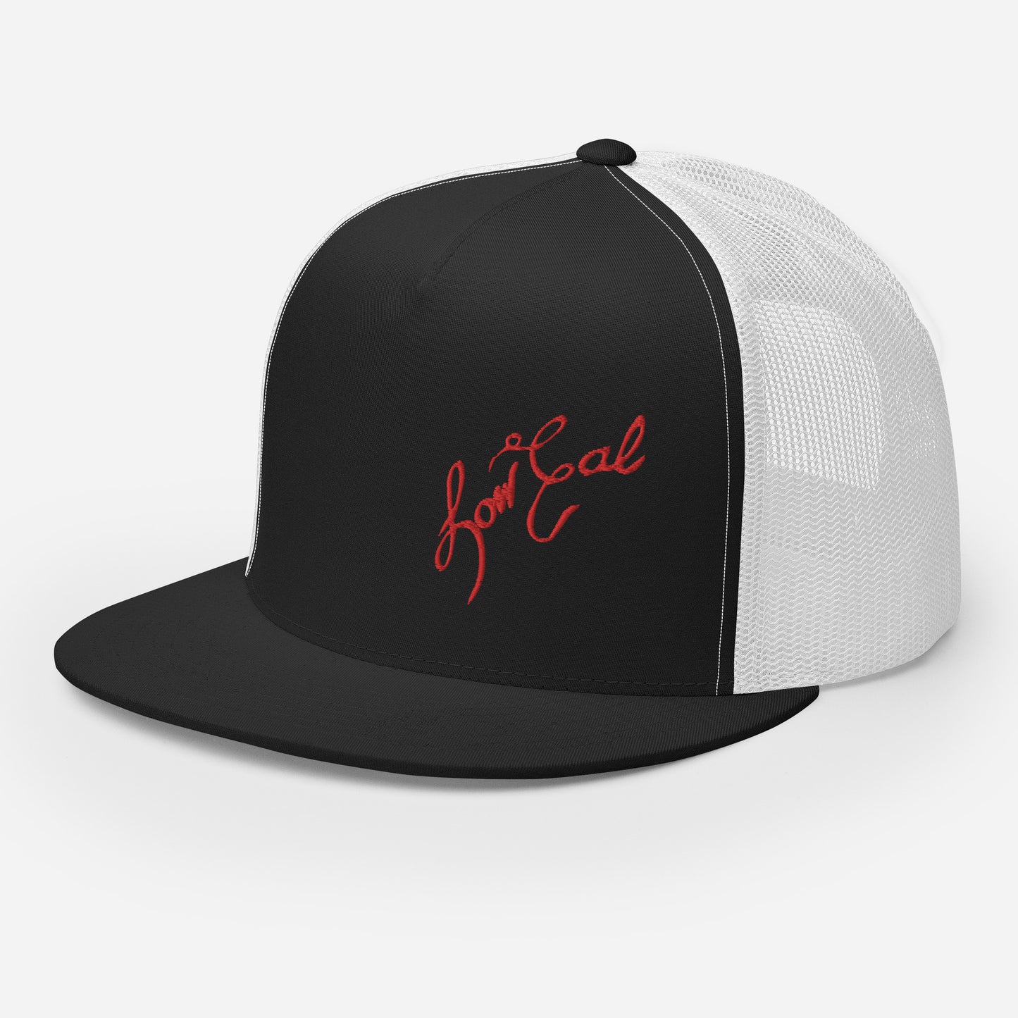 Signature Trucker Cap Red Text