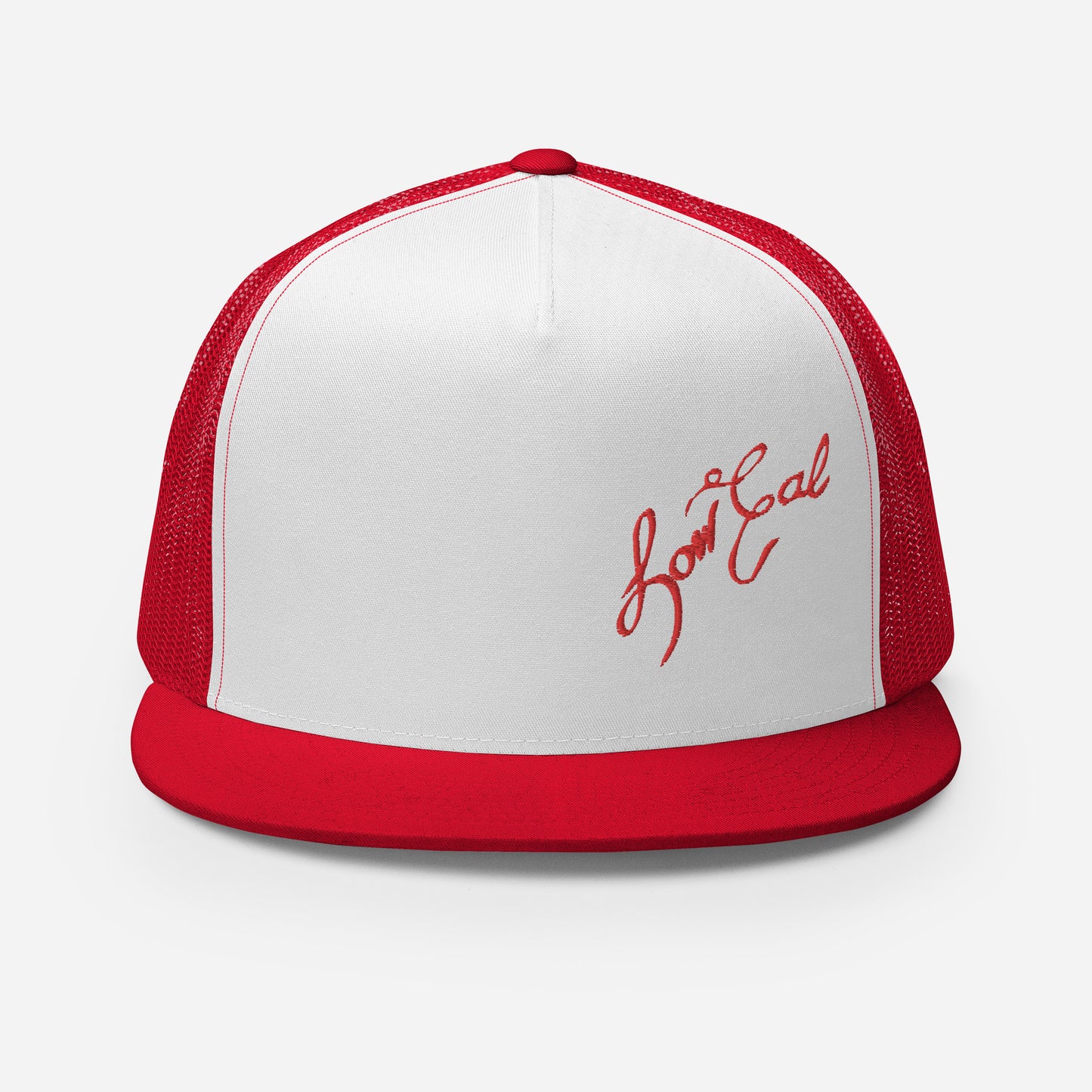 Signature Trucker Cap Red Text
