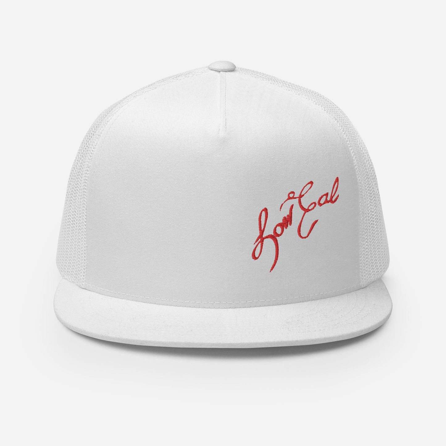 Signature Trucker Cap Red Text