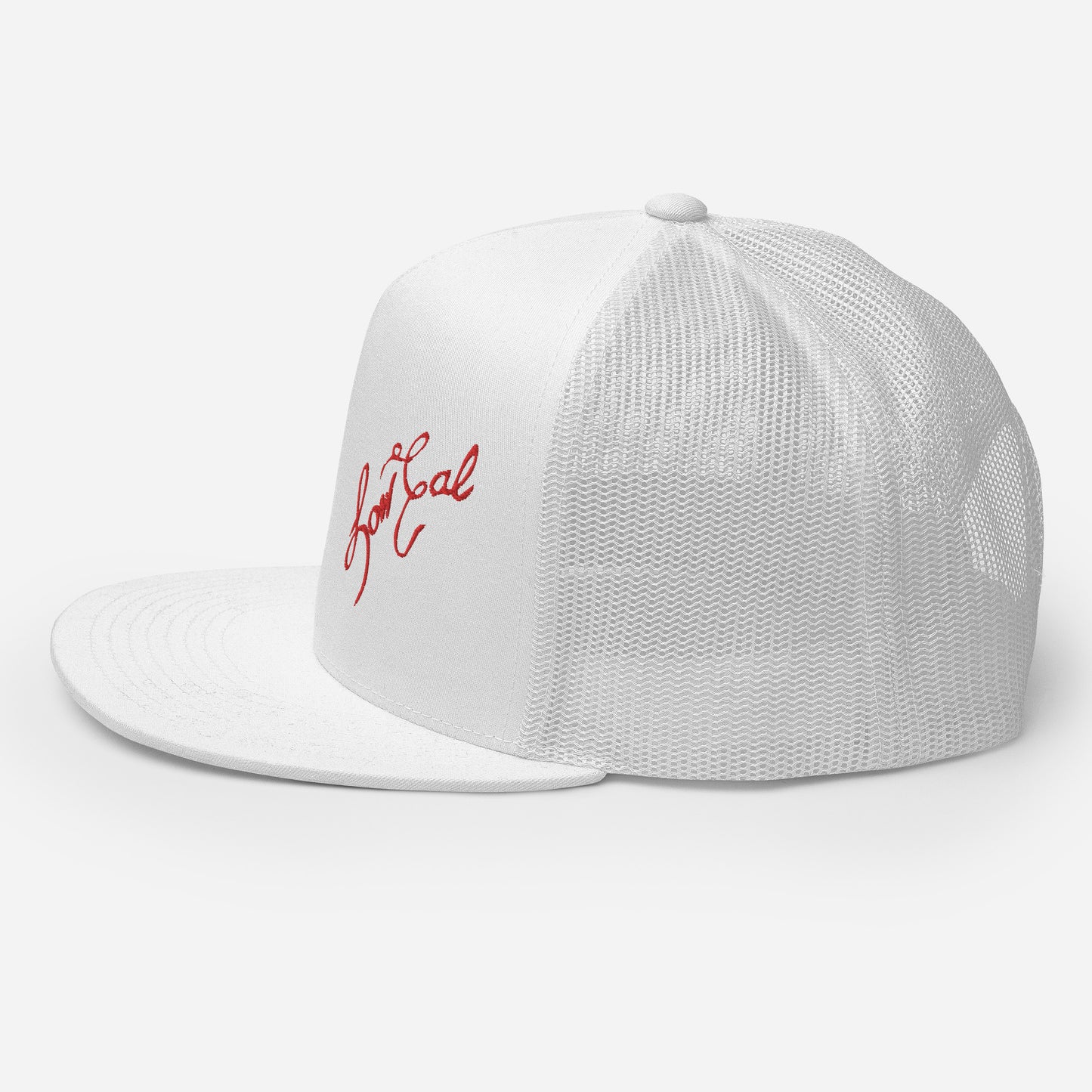 Signature Trucker Cap Red Text