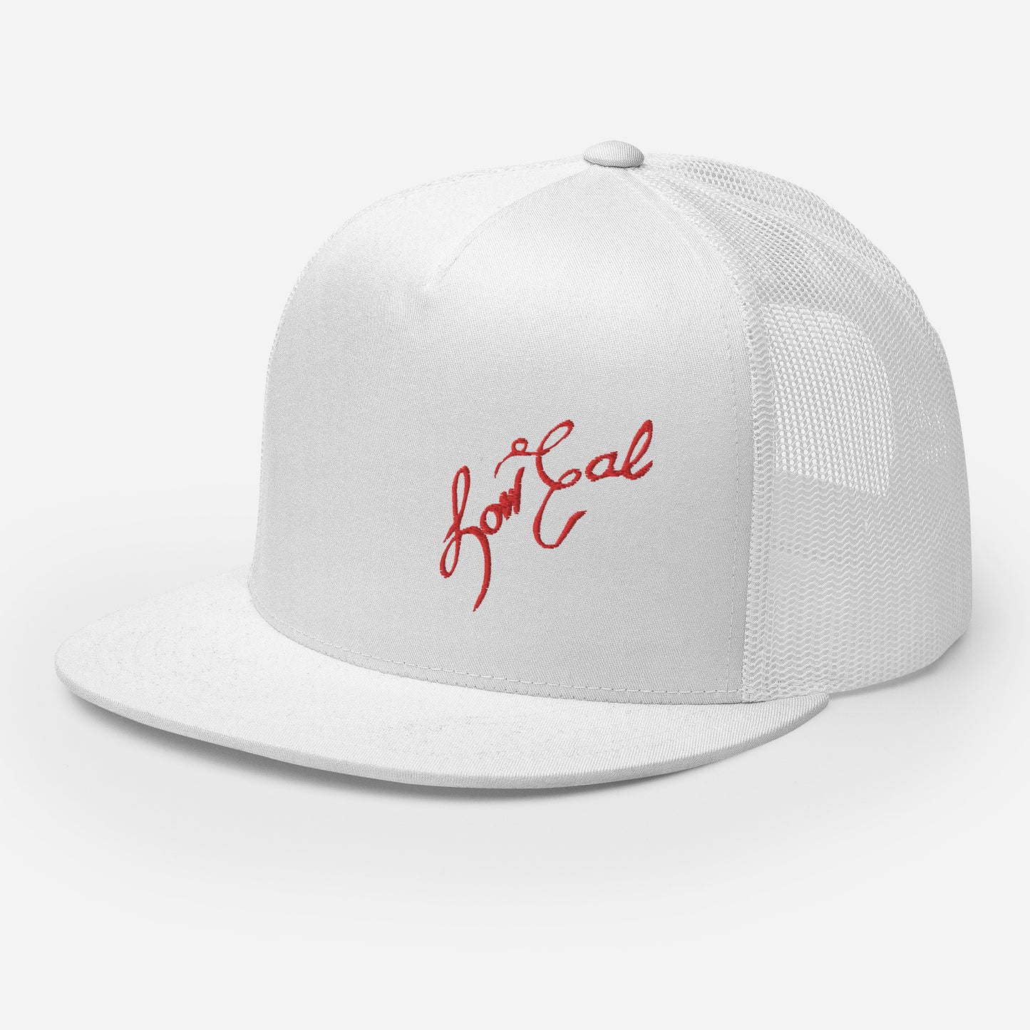 Signature Trucker Cap Red Text