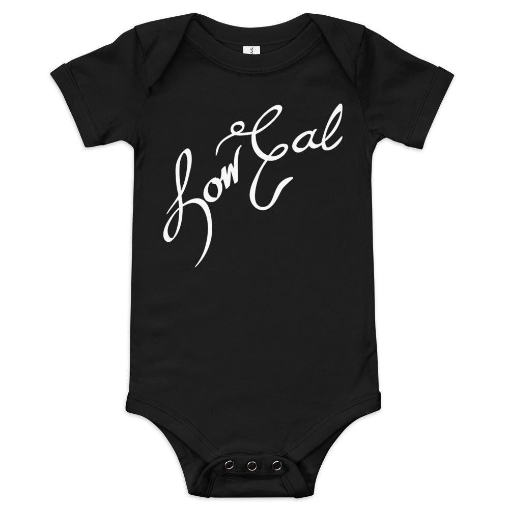 Signature Baby Short Sleeve One Piece White Text