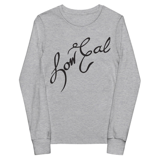 Signature Youth Long Sleeve Tee Black Text