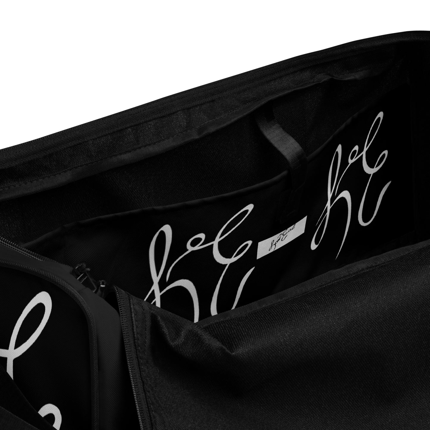 Signature+LC Duffle Bag White Text