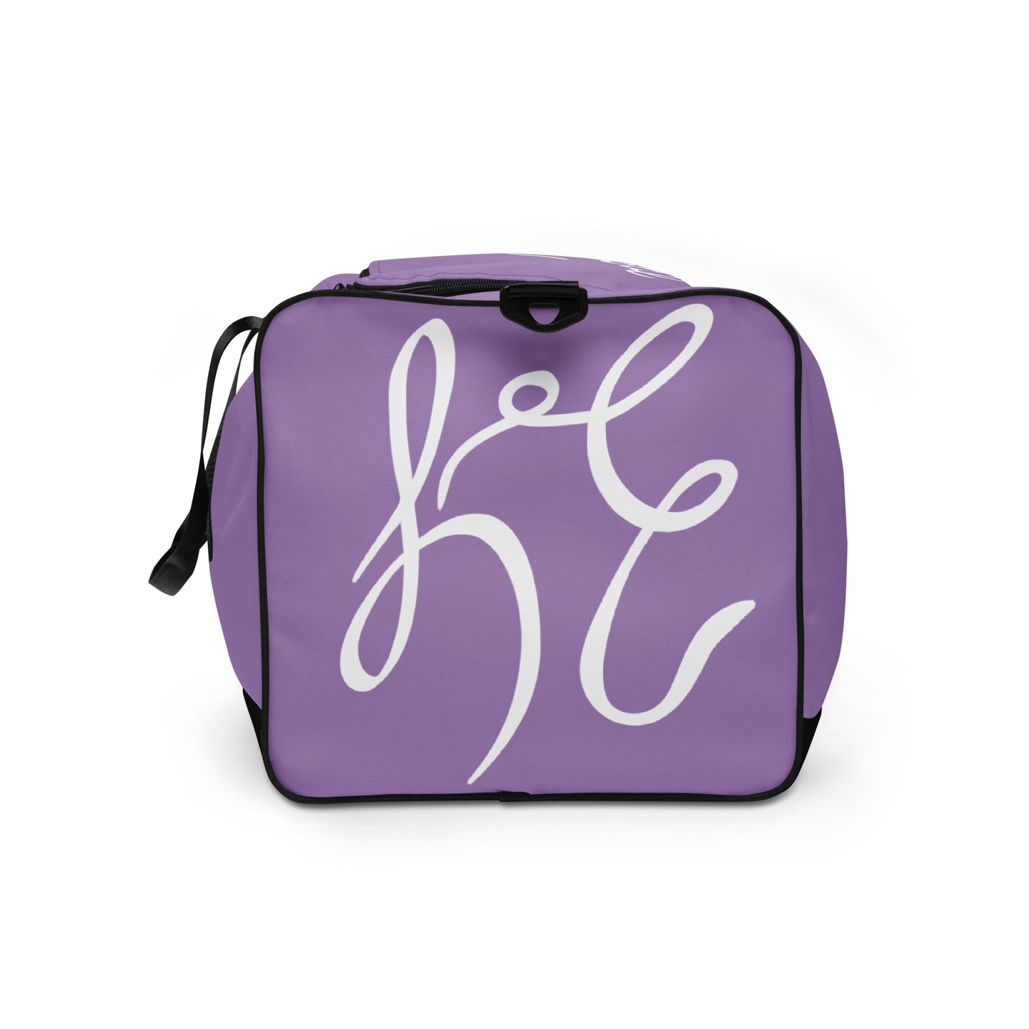 Signature+LC Duffle Bag Lavender w/ White Text