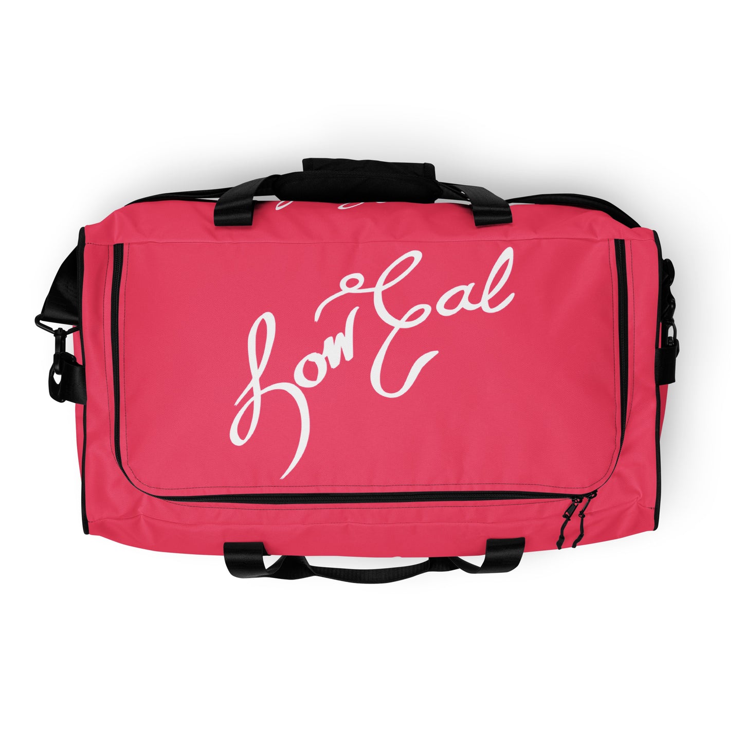 Signature+LC Duffle Bag Brink Pink w/ White Text