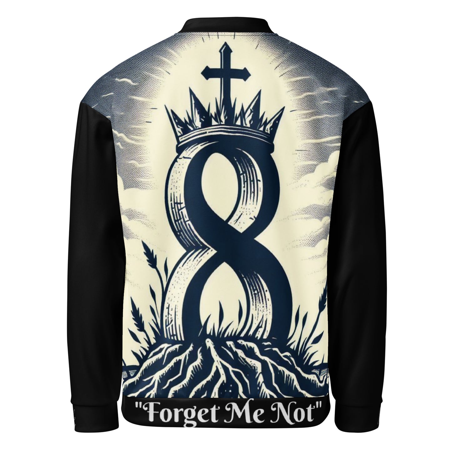 "Forget Me Not" Unisex Bomber Jacket