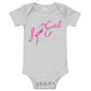 Signature Baby Short Sleeve One Piece Deep Pink Text