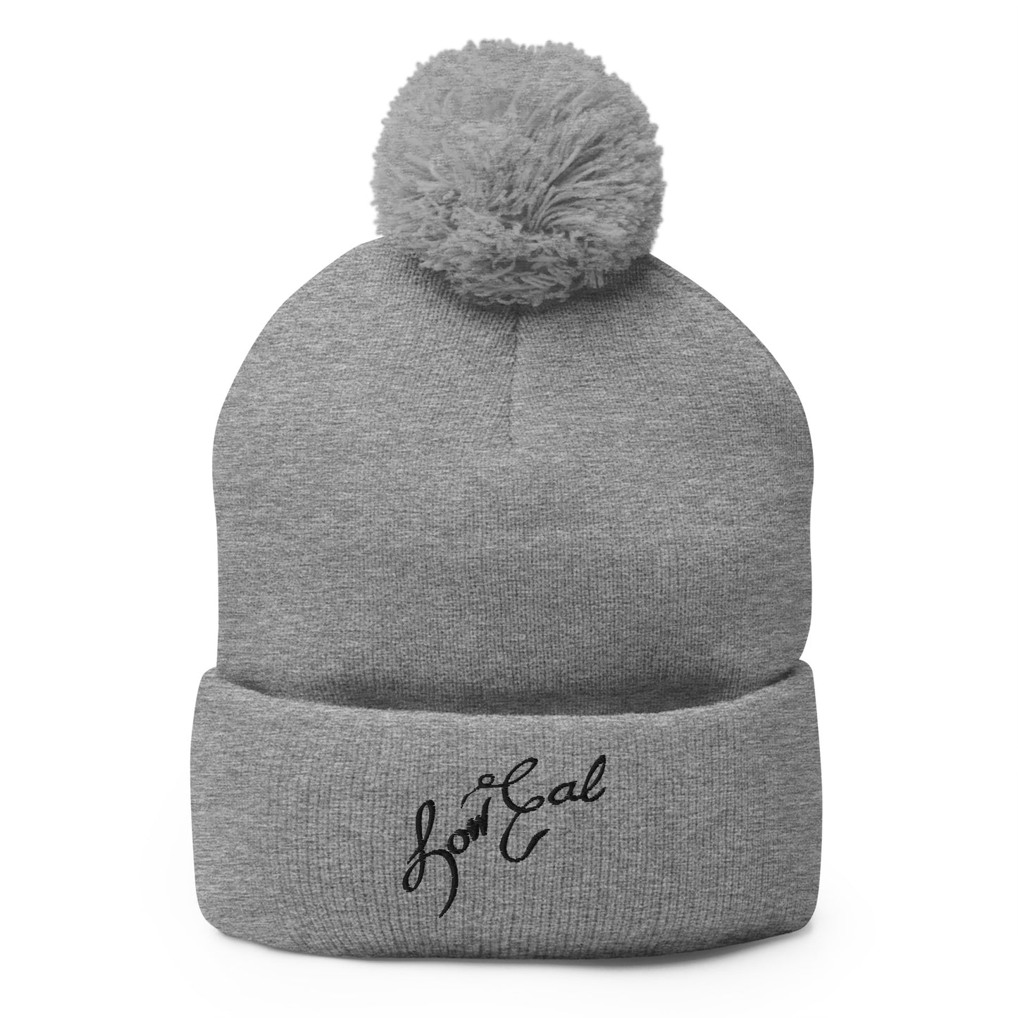 Signature Pom-Pom Beanie Black Text