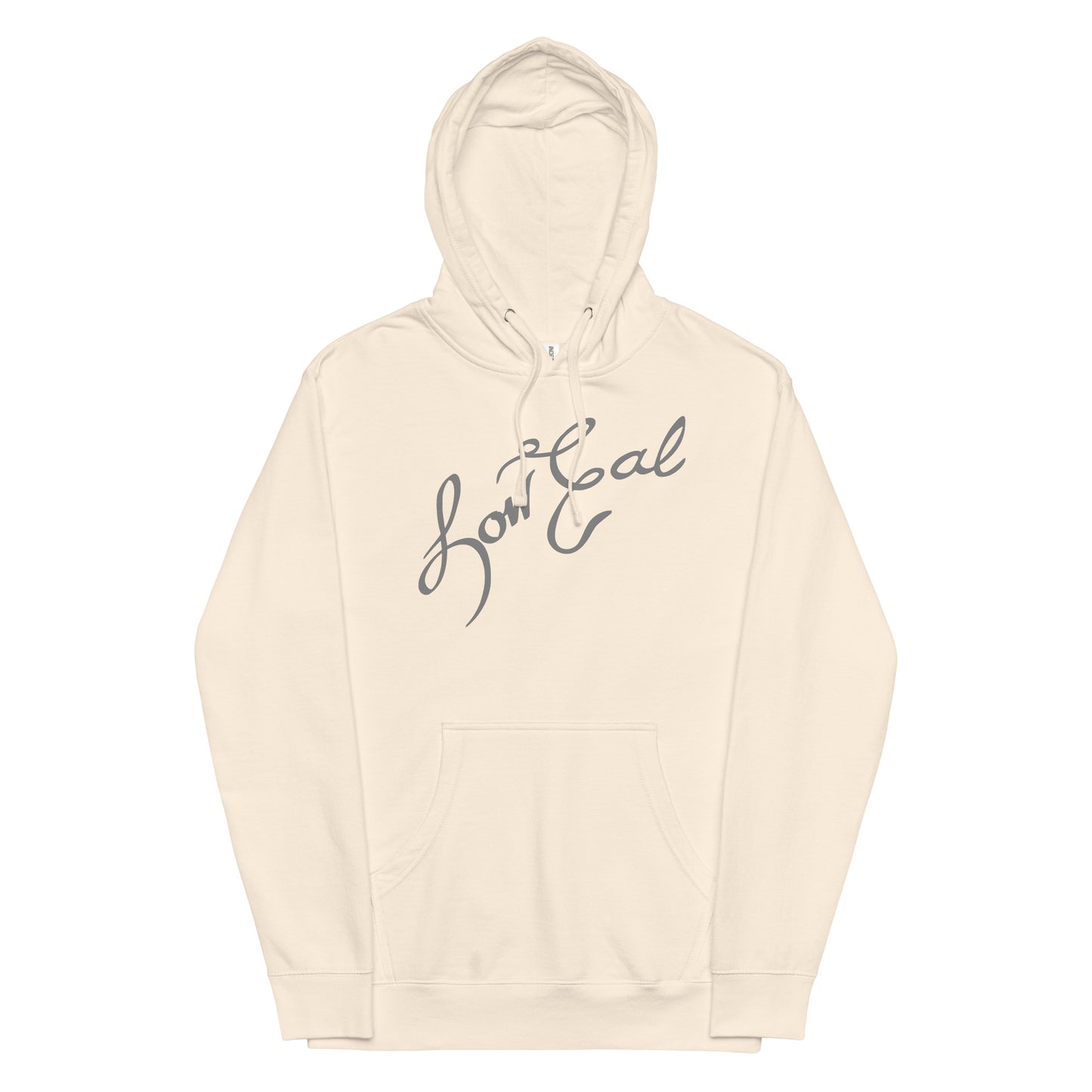 Signature Unisex Midweight Hoodie Gray Text