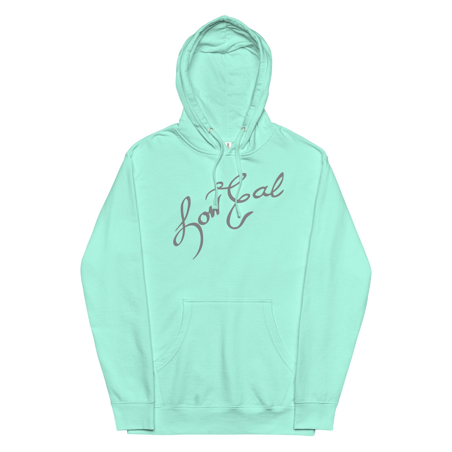 Signature Unisex Midweight Hoodie Gray Text