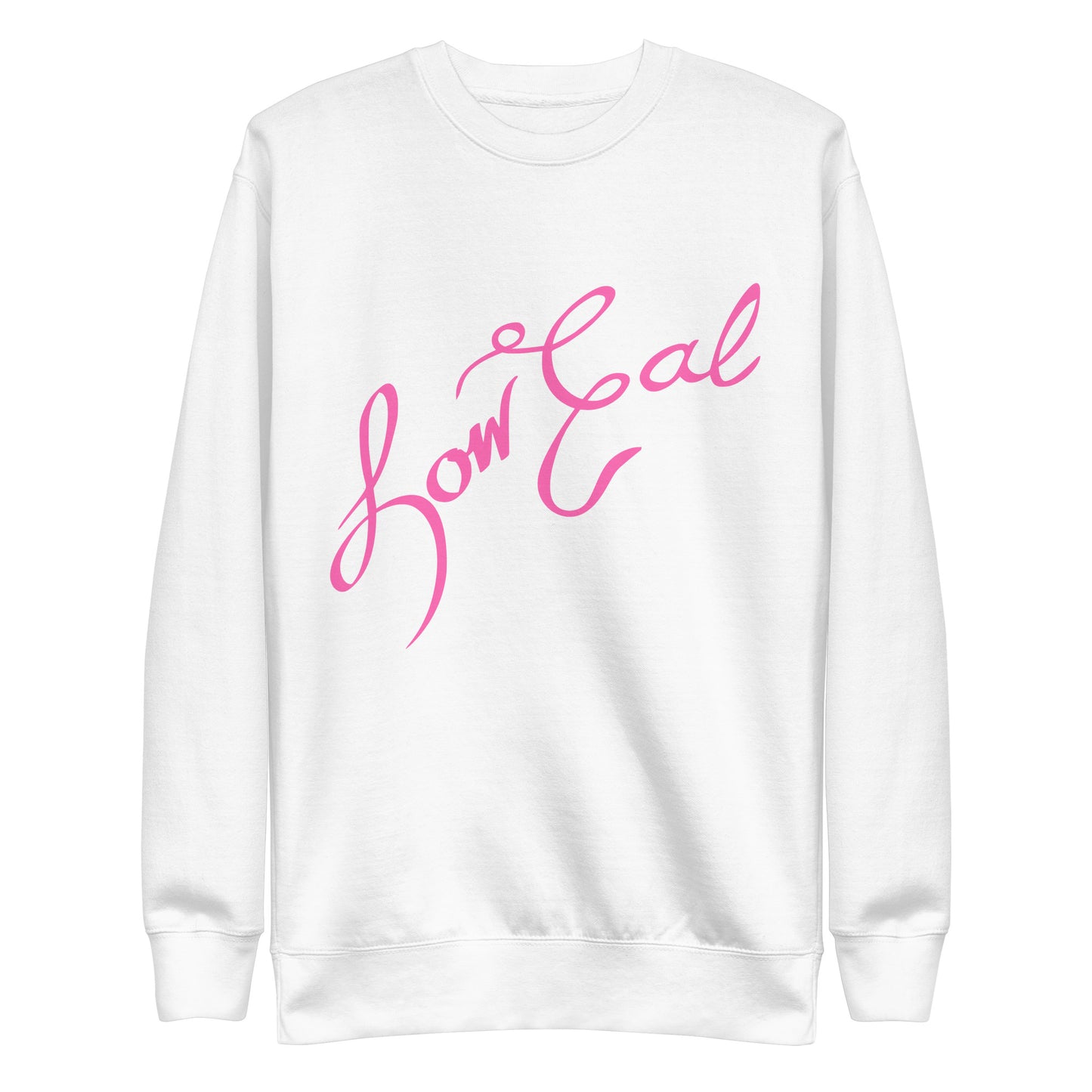 Signature Unisex Premium Sweatshirt Hot Pink Text