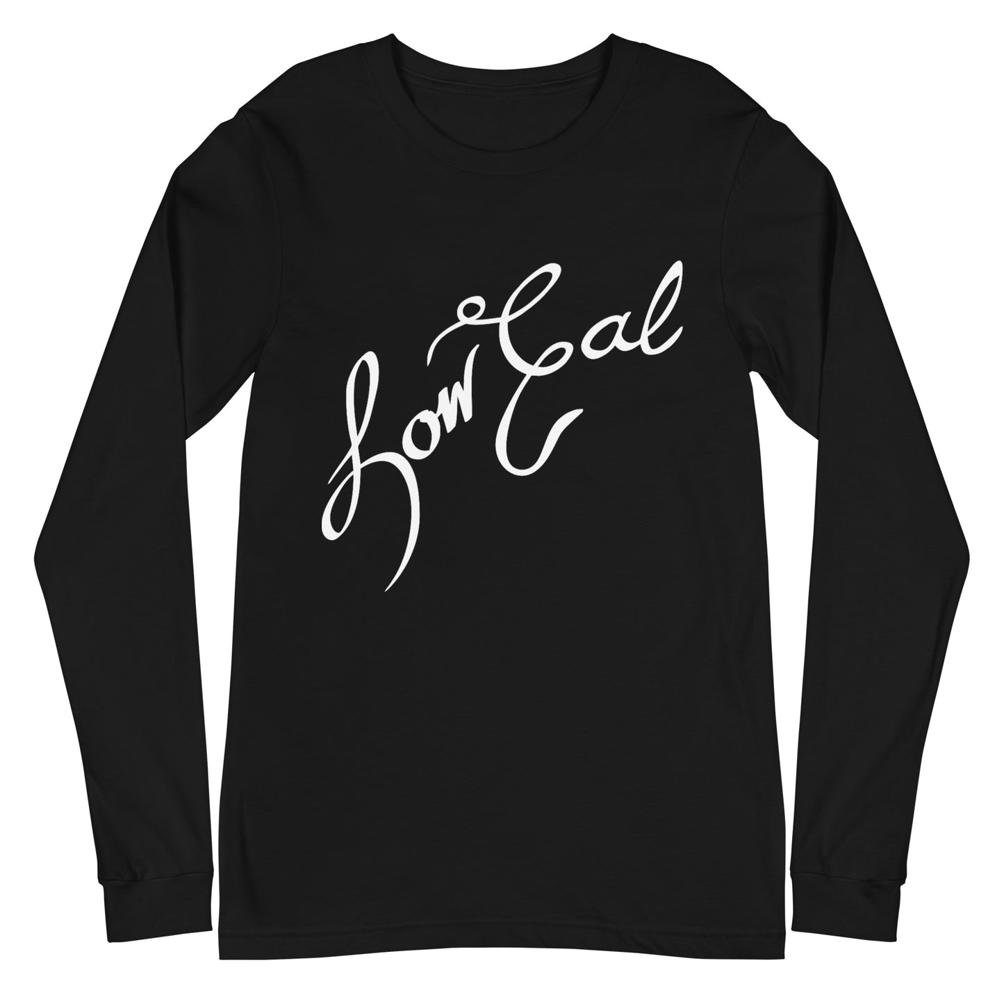 Signature Unisex Long Sleeve Shirt White Text