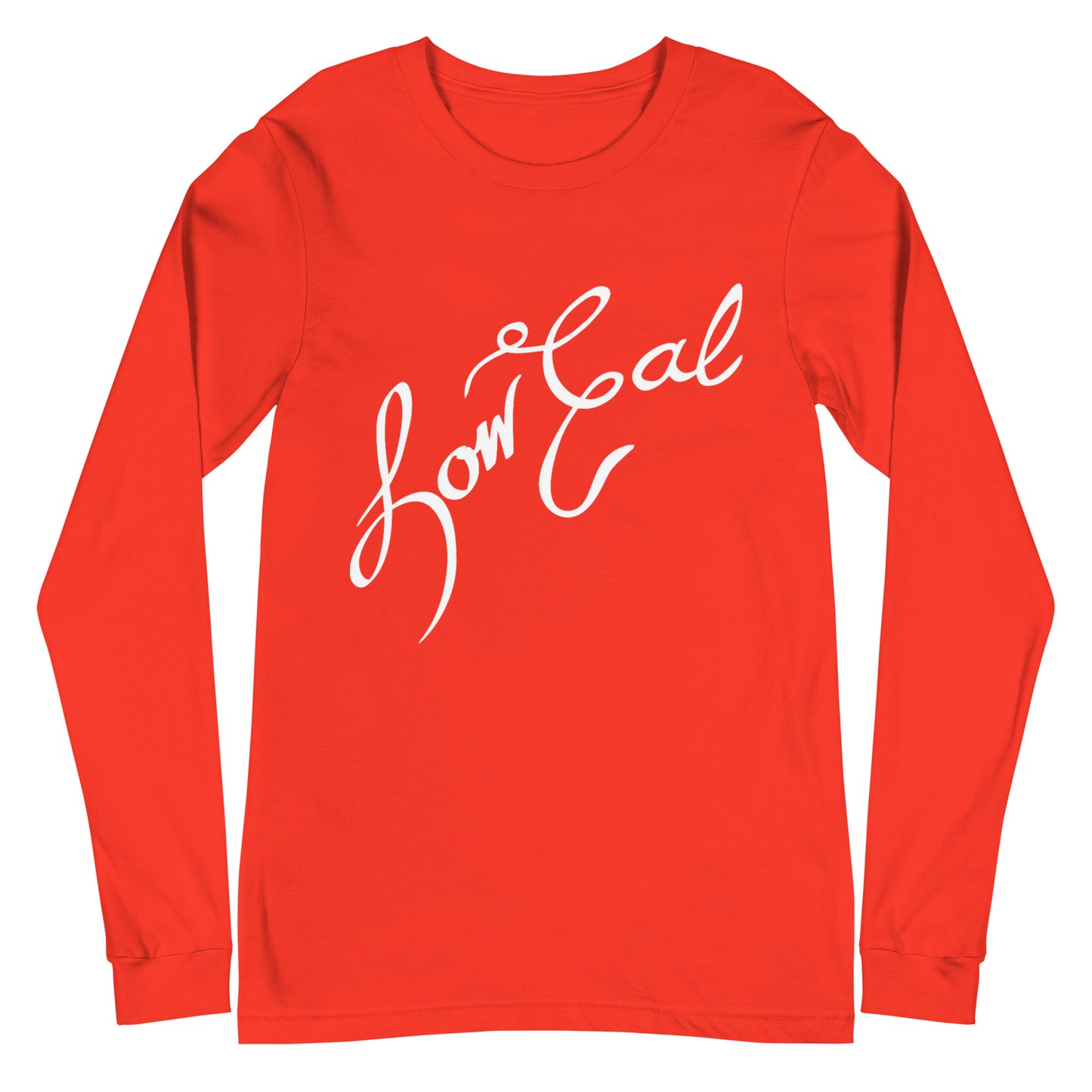 Signature Unisex Long Sleeve Shirt White Text