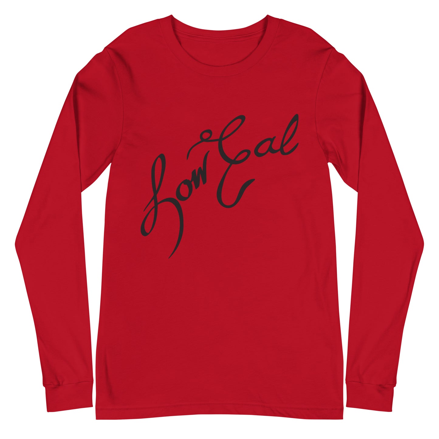 Signature Unisex Long Sleeve Tee Black Text