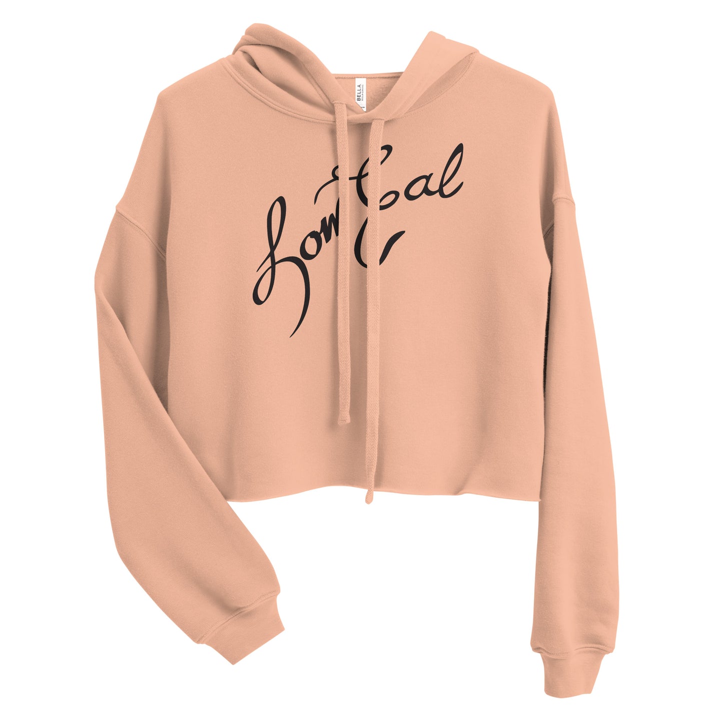 Signature Women's Crop Hoodie Black Text