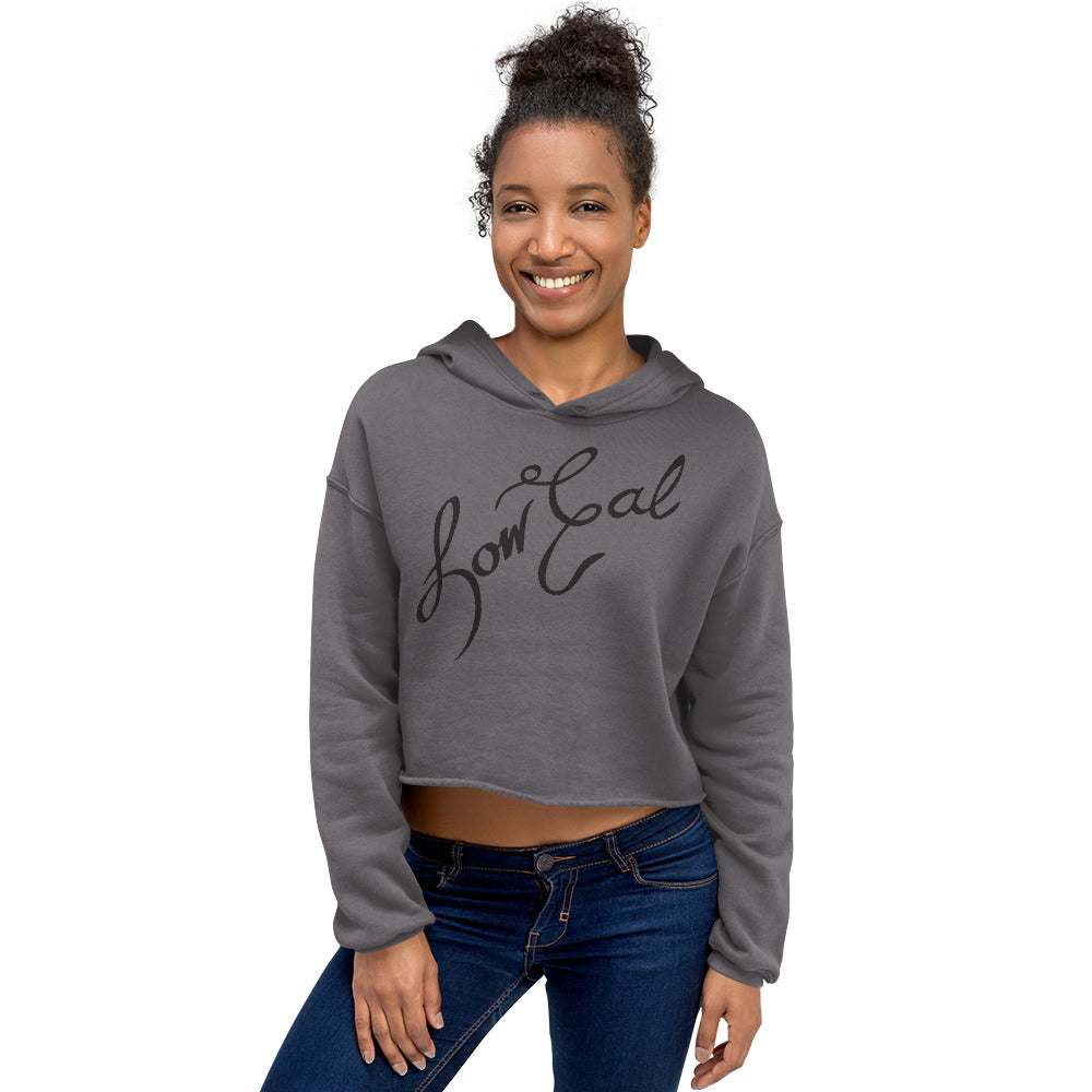 Signature Women's Crop Hoodie Black Text