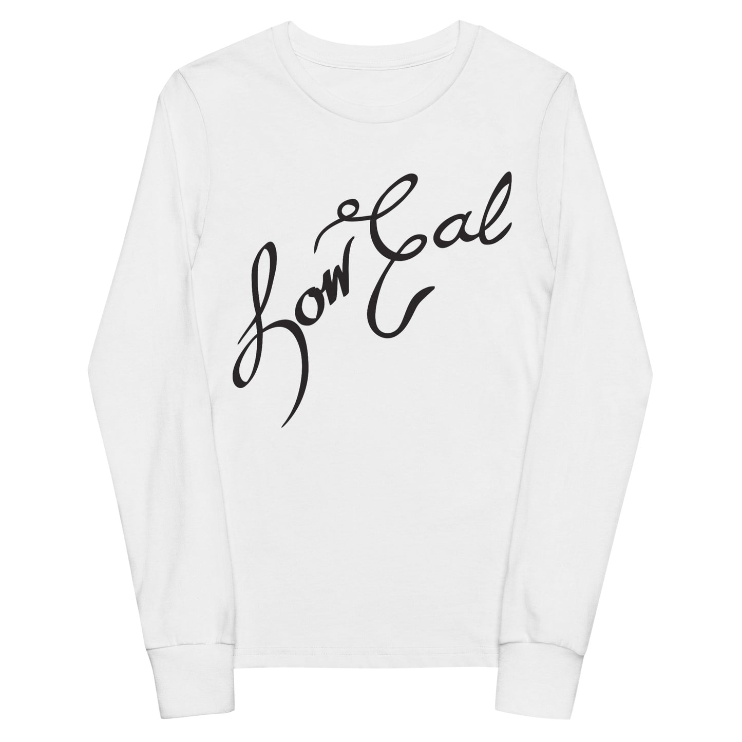 Signature Youth Long Sleeve Tee Black Text